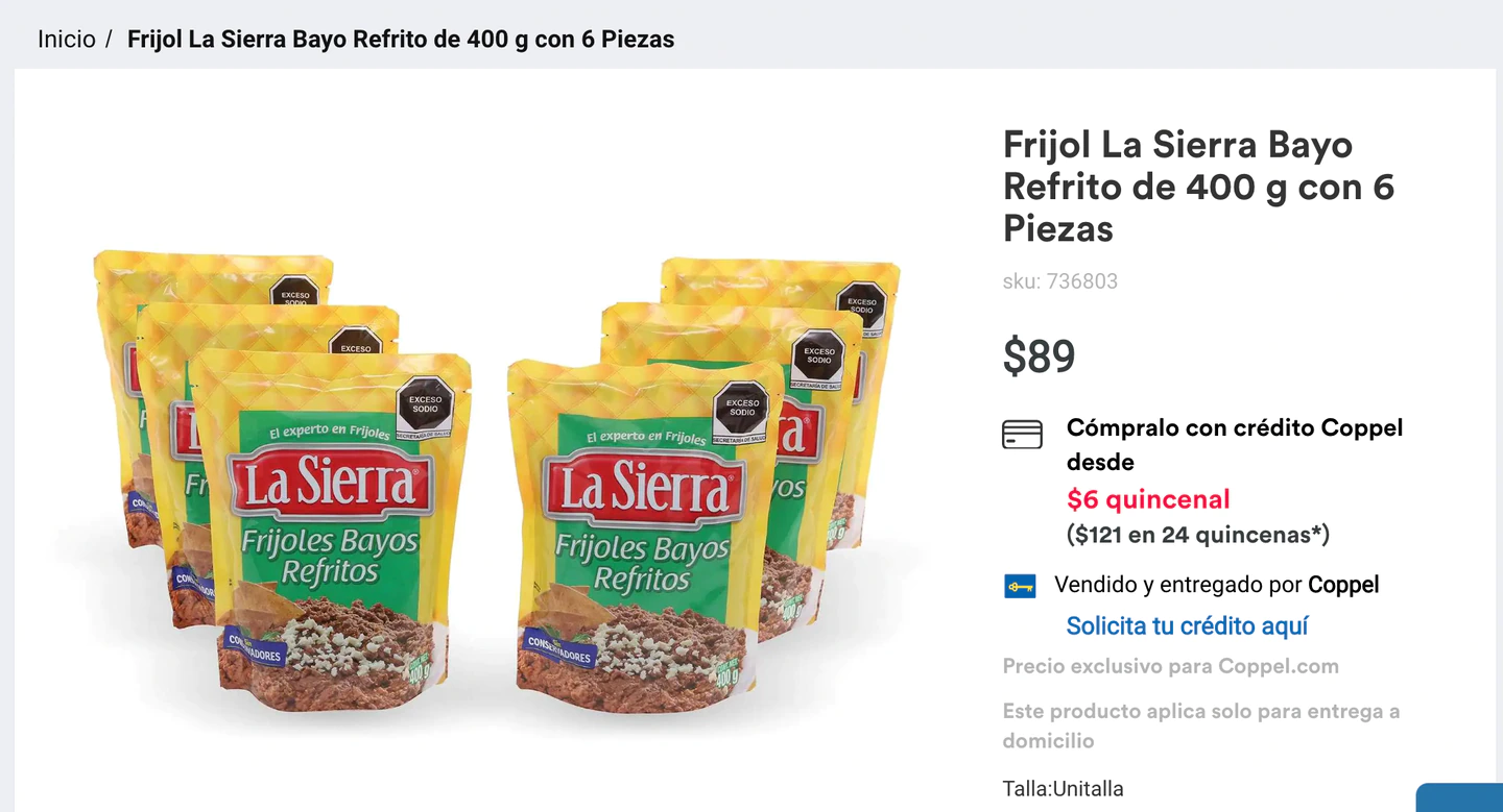 Desde papel de baño hasta frijoles: Coppel ofrece productos básicos a crédito