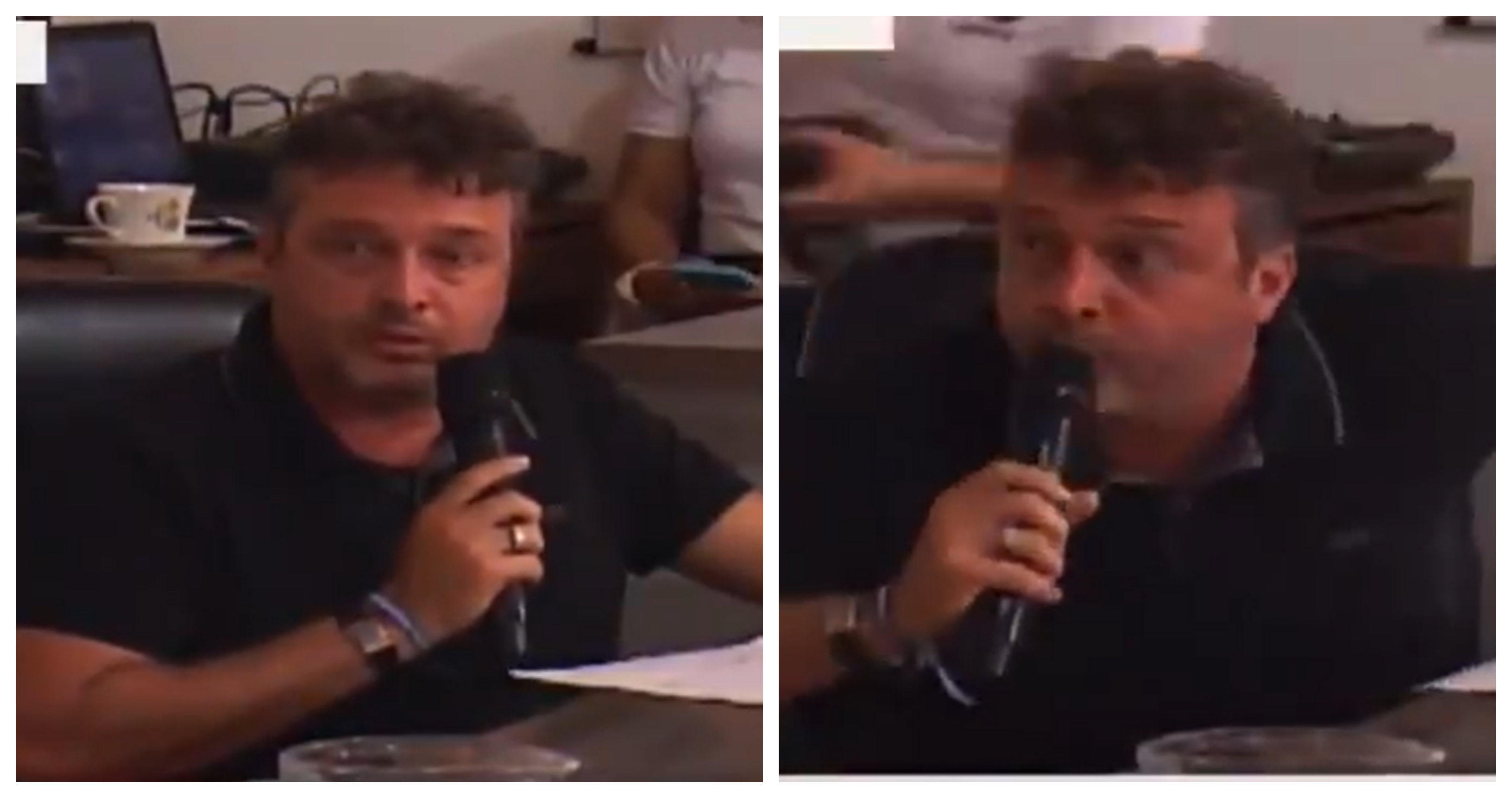 Video: Concejal del Centro Democrático entró en pánico por sismo justo cuando renunciaba a su bancada