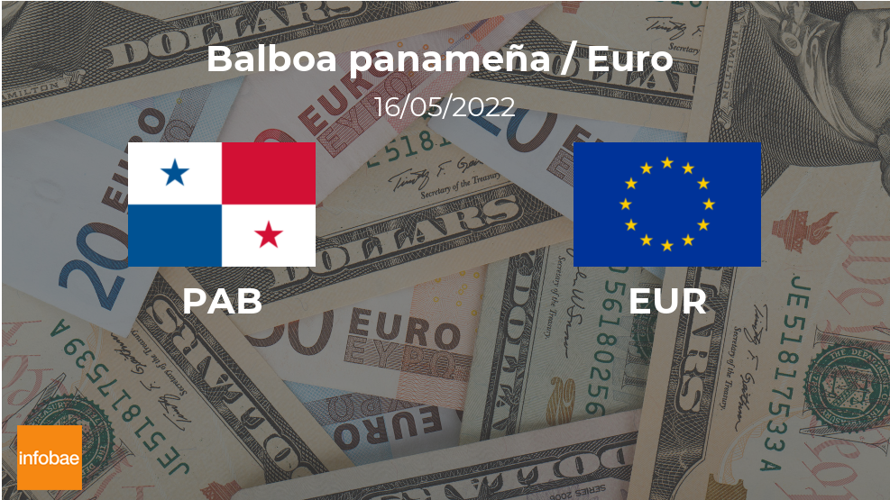 Panamá: cotización de apertura del euro hoy 16 de mayo de EUR a PAB