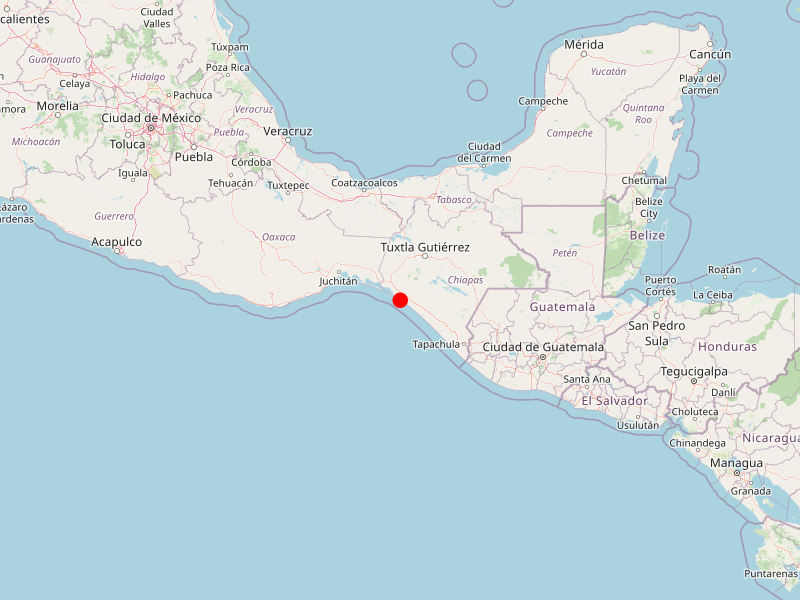 Sismo de 4.1 de magnitud con epicentro en Tonalá, Chiapas
