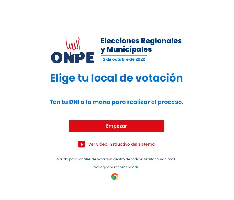 Elige tu local de votación con DNI: paso a paso para realizar el proceso en la web de la ONPE