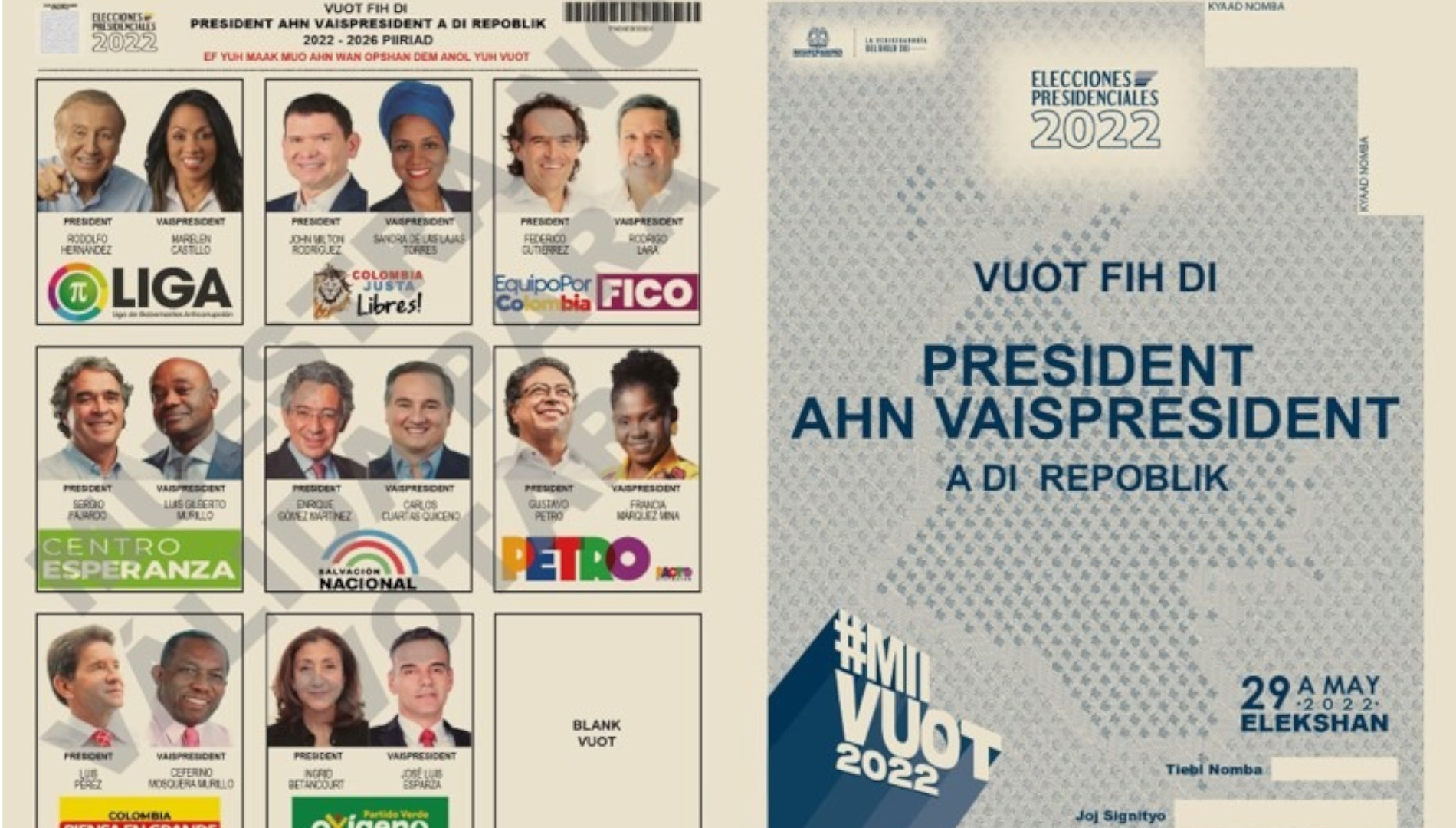 Providencia contará por primera vez con tarjetones en su lengua nativa para las elecciones presidenciales