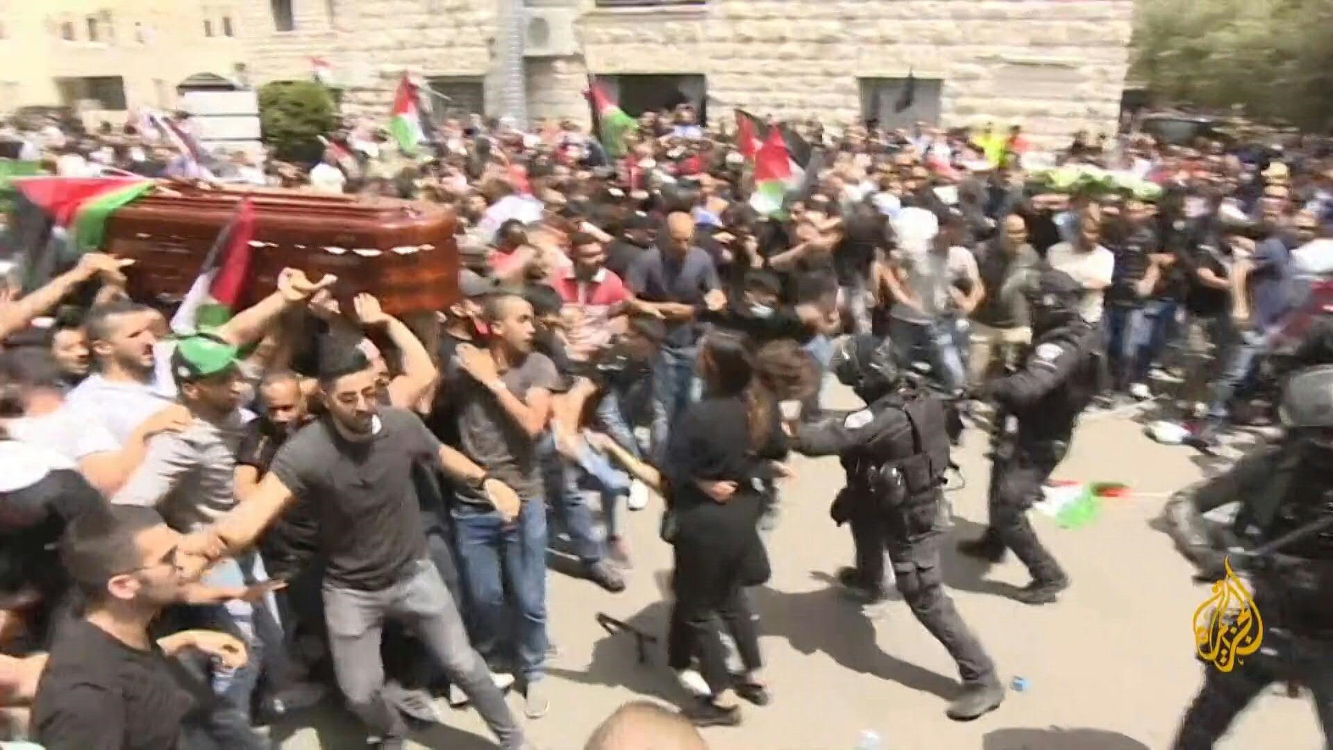 Disturbios en el funeral de la periodista Shireen Abu Akleh en Jerusalén