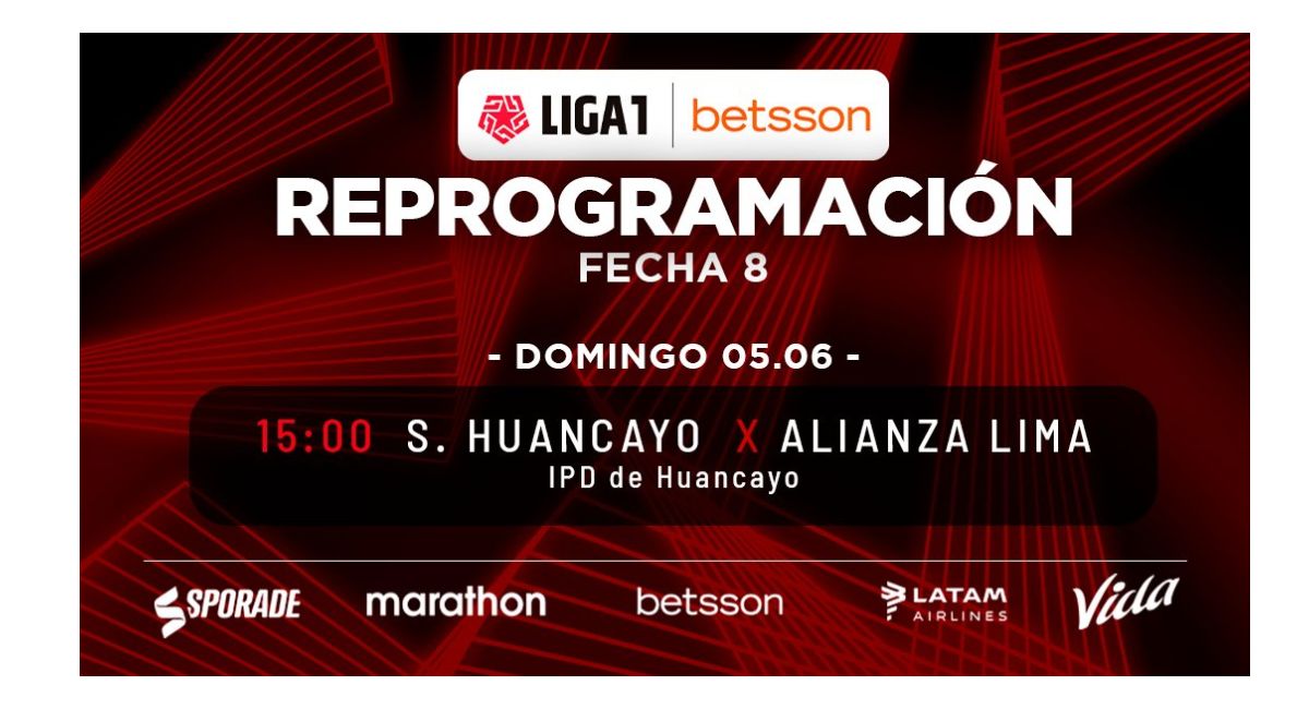Programación del partido pendiente de la fecha 8 de la Liga 1 entre Alianza Lima y Sport Huancayo
