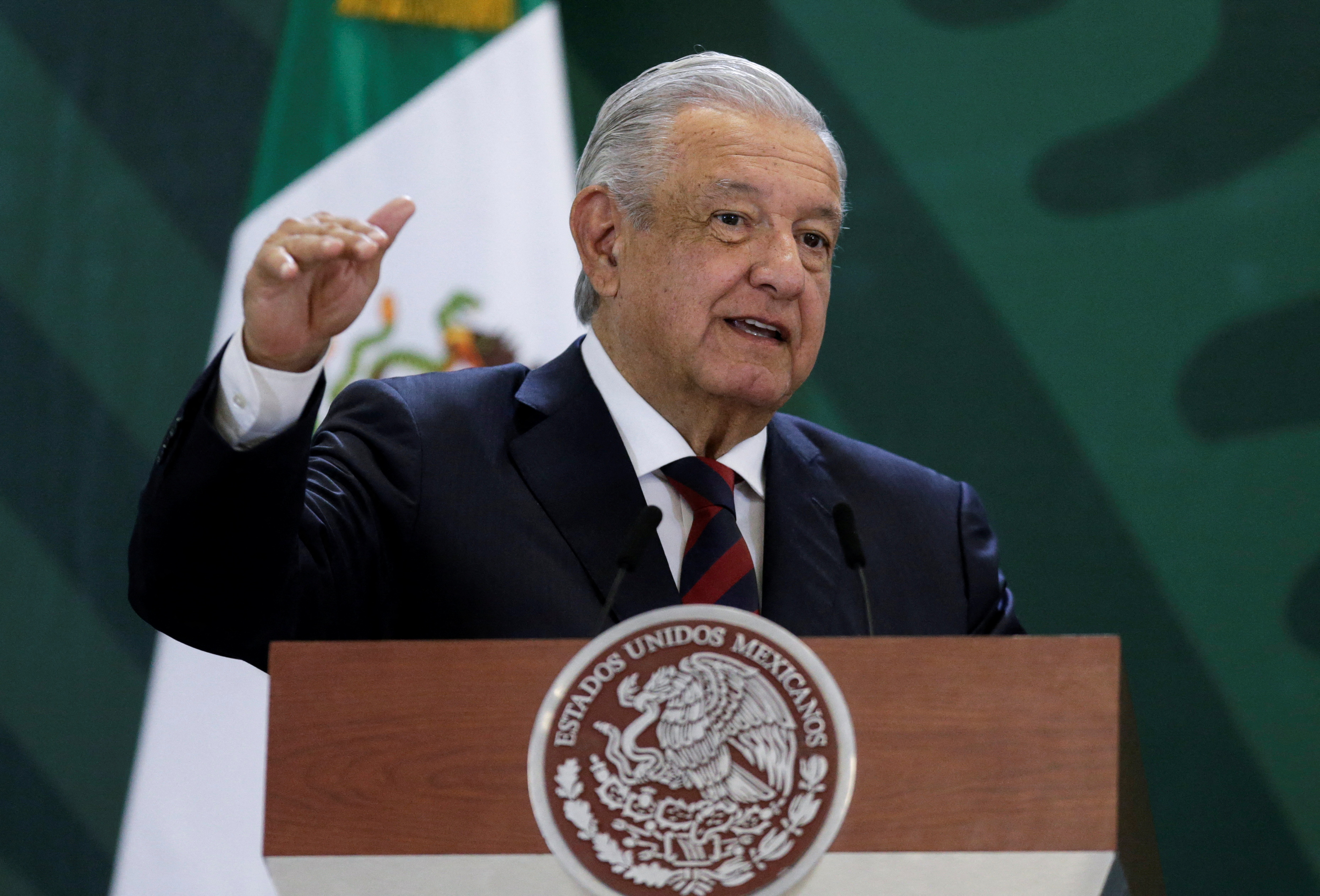 AMLO durante su visita a Nuevo León (Foto: REUTERS/Daniel Becerril)