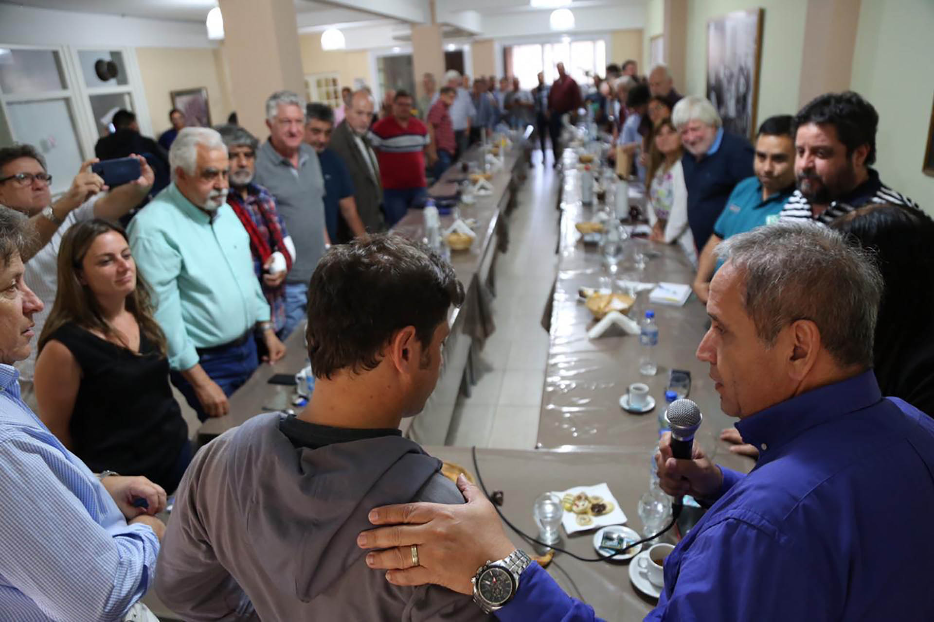 Sergio Palazzo junto a Kicillof