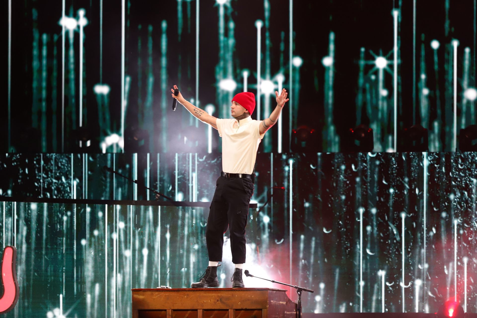 Twenty One Pilots durante el segundo día del festival Corona Capital 2021 en la Curva 4 del Autódromo Hermanos Rodríguez. (FOTO: EDGAR NEGRETE/CUARTOSCURO.COM)