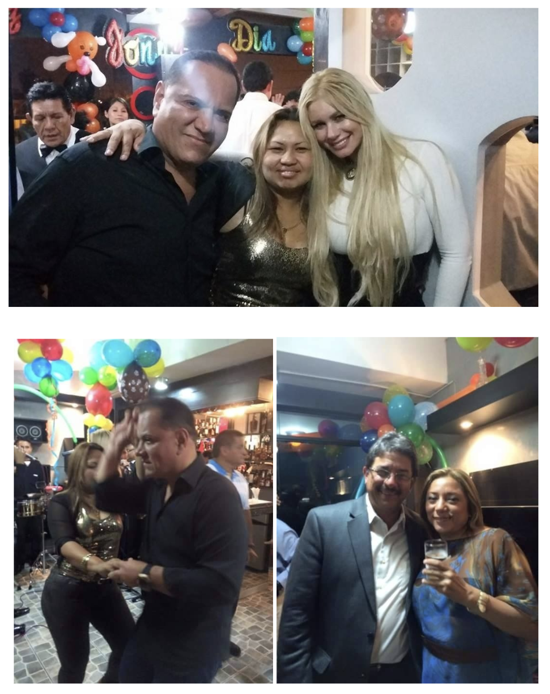 Karelim López con Mauricio Diez Canseco y Enrique Cornejo.