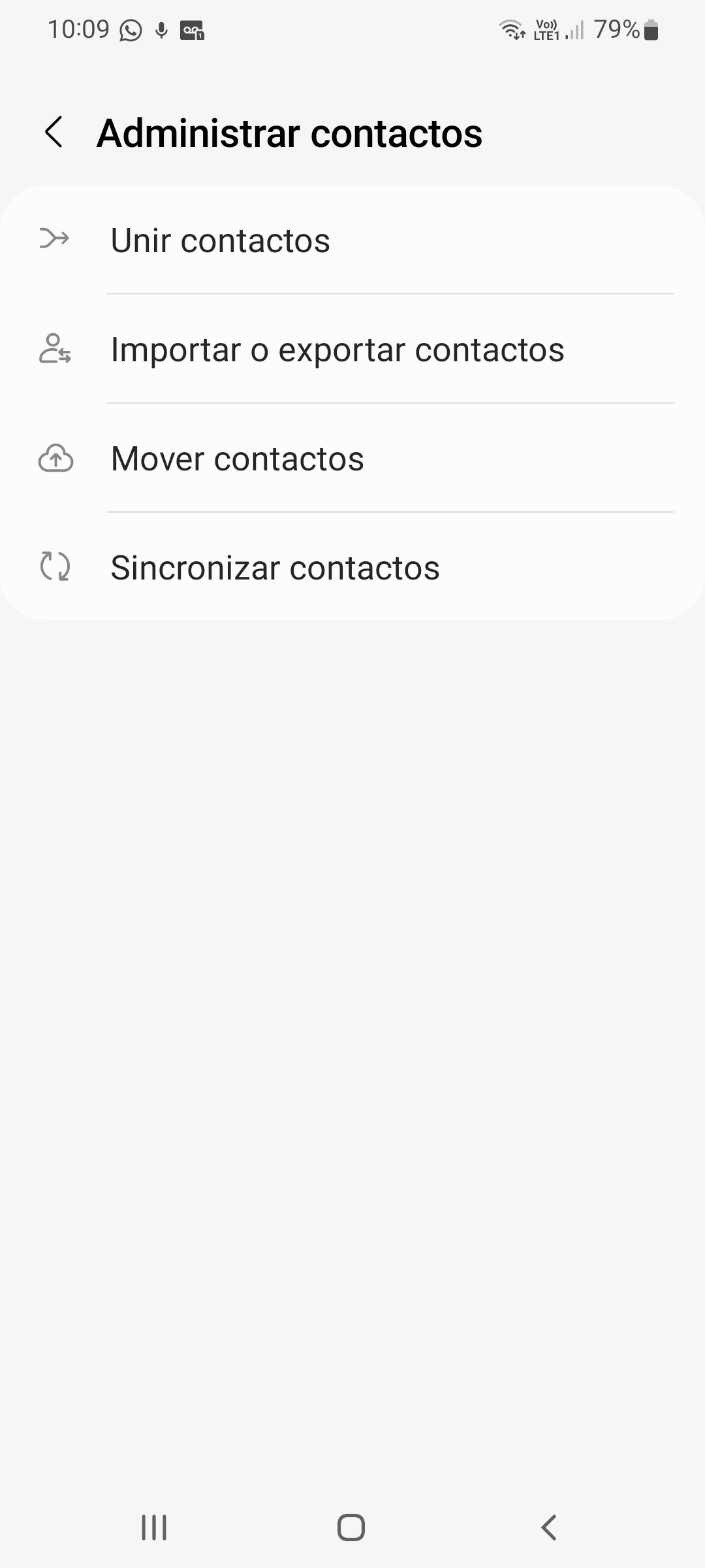 Sincronizar contactos de la agenda