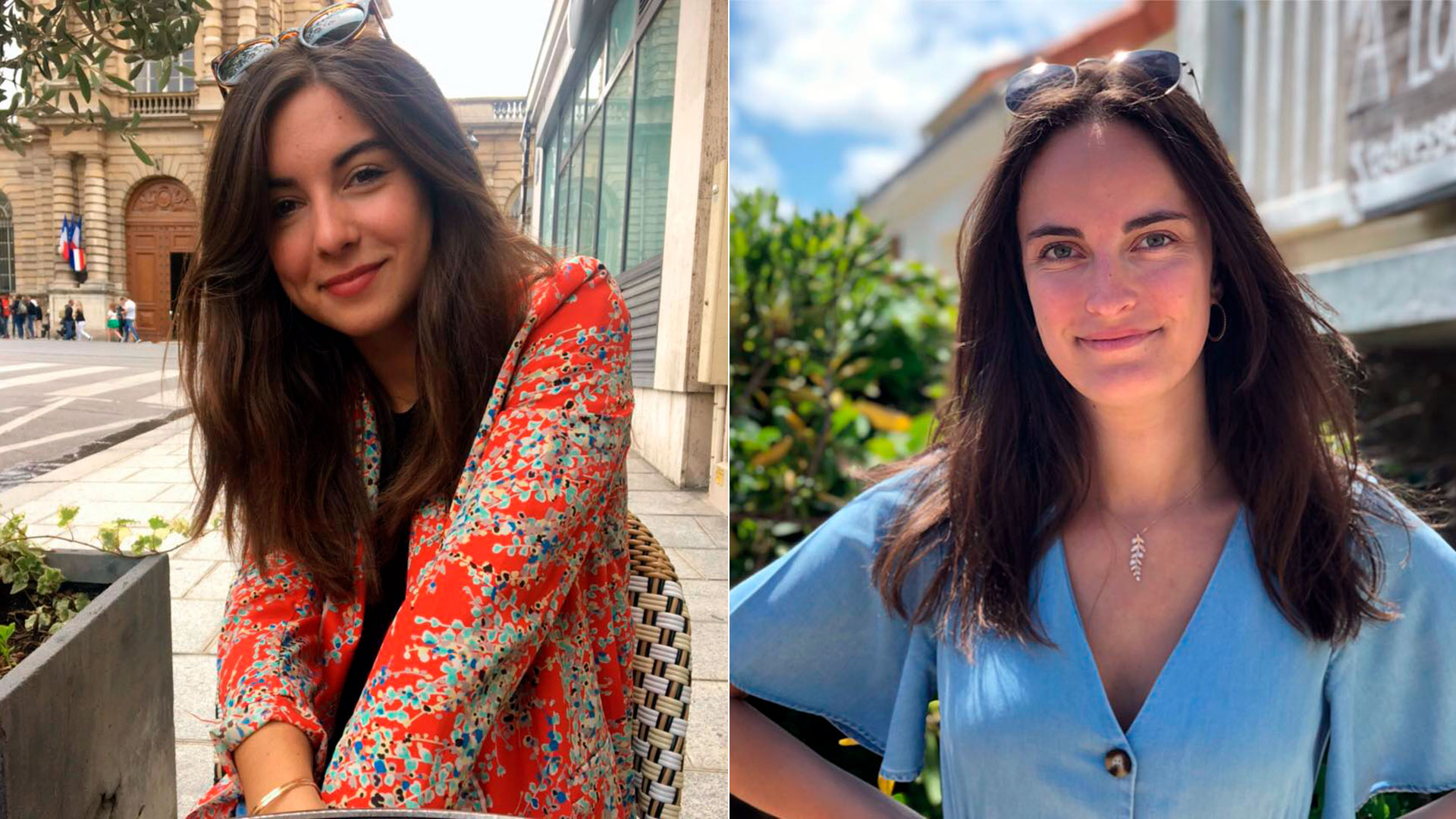 Clemence y Anne-Lise, ambas de 23 años, sobrevivieron al accidente