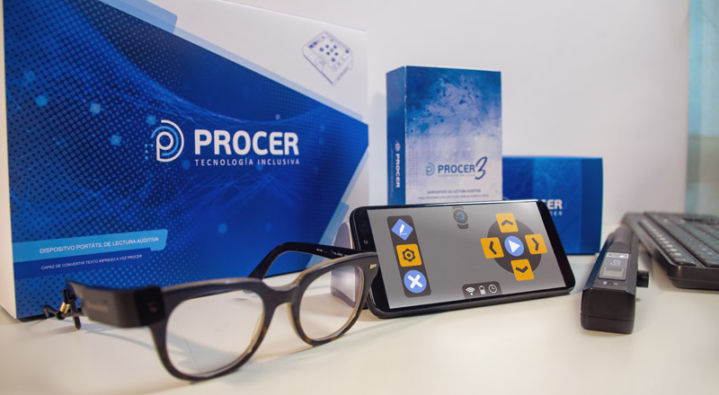 PROCER, fundada por cuatro socios cordobeses, desarrolla soluciones tecnológicas para la discapacidad visual. (Imagen: gentileza PROCER)