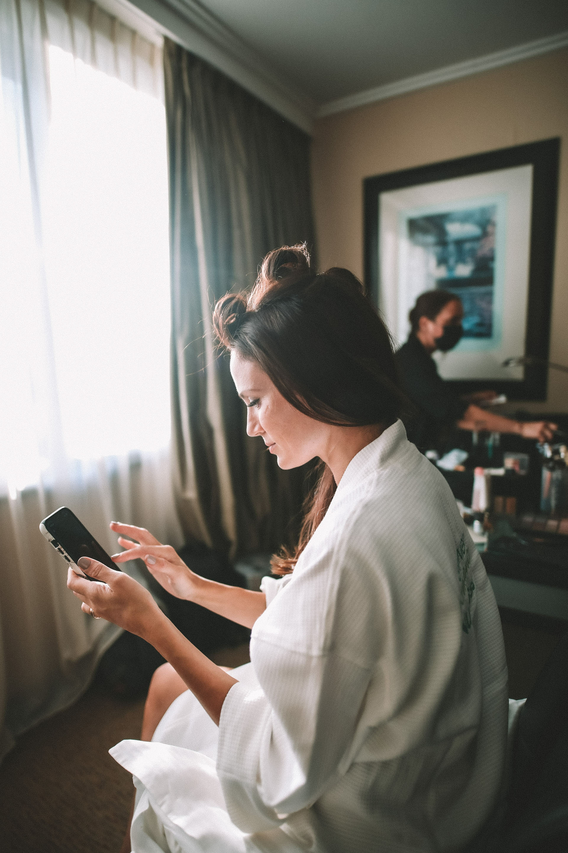 El peinado estuvo a cargo de Lucas Barbolla