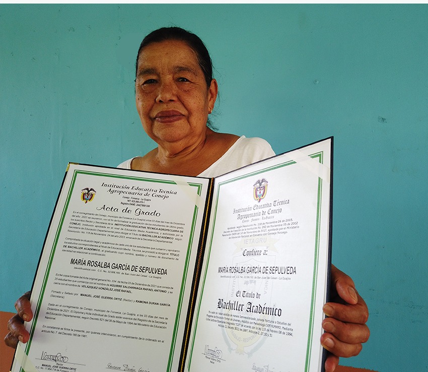 Excombatiente María Rosalba García de Sepúlveda