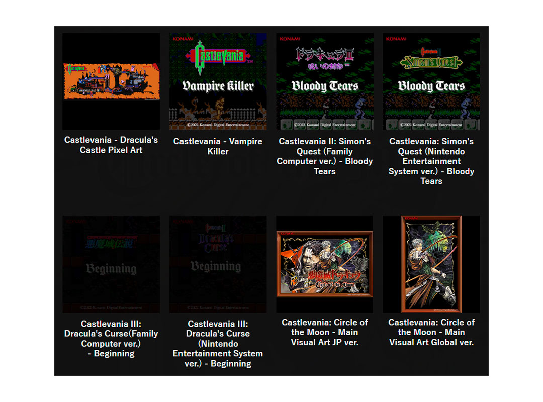 Para celebrar el 35° aniversario de Castlevania, Square Enix decidió vender 14 piezas originales de la saga