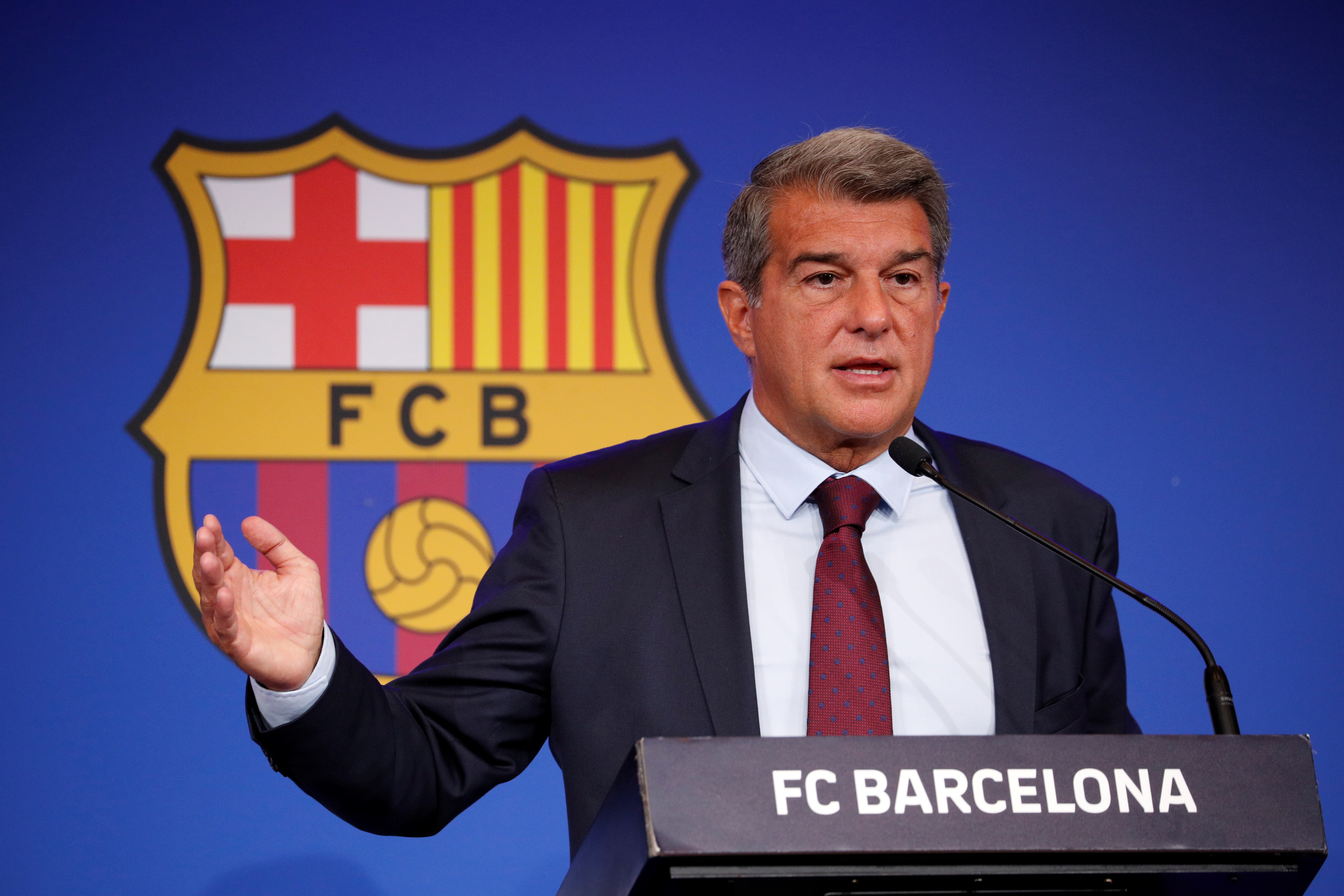 Joan Laporta filtró el monto que Mbappé le pide al Real Madrid (REUTERS/Albert Gea)