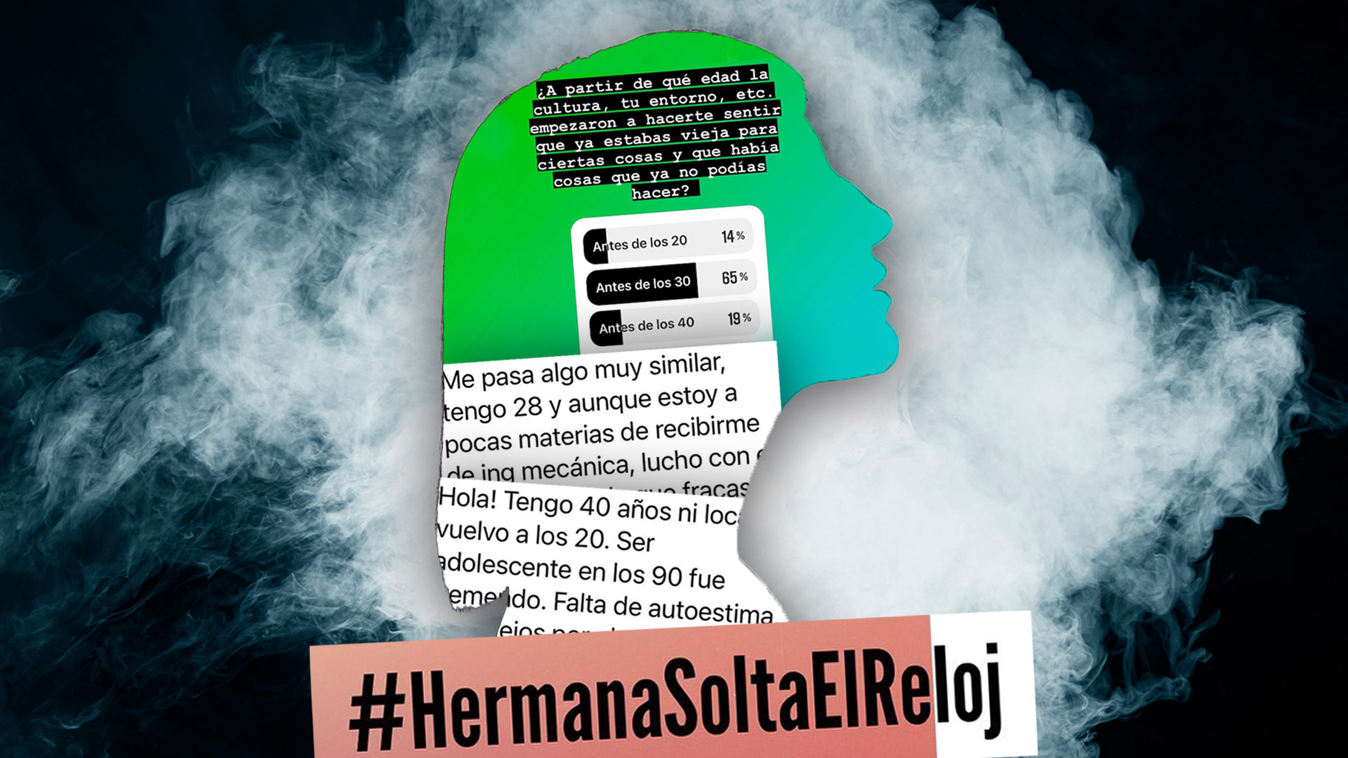 Mujeres que no fueron tapa, una página de Instagram que recomiendo muchísimo, comenzó el hashtag de #Hermanasoltáelreloj, una campaña contra la “fecha de vencimiento de las mujeres”