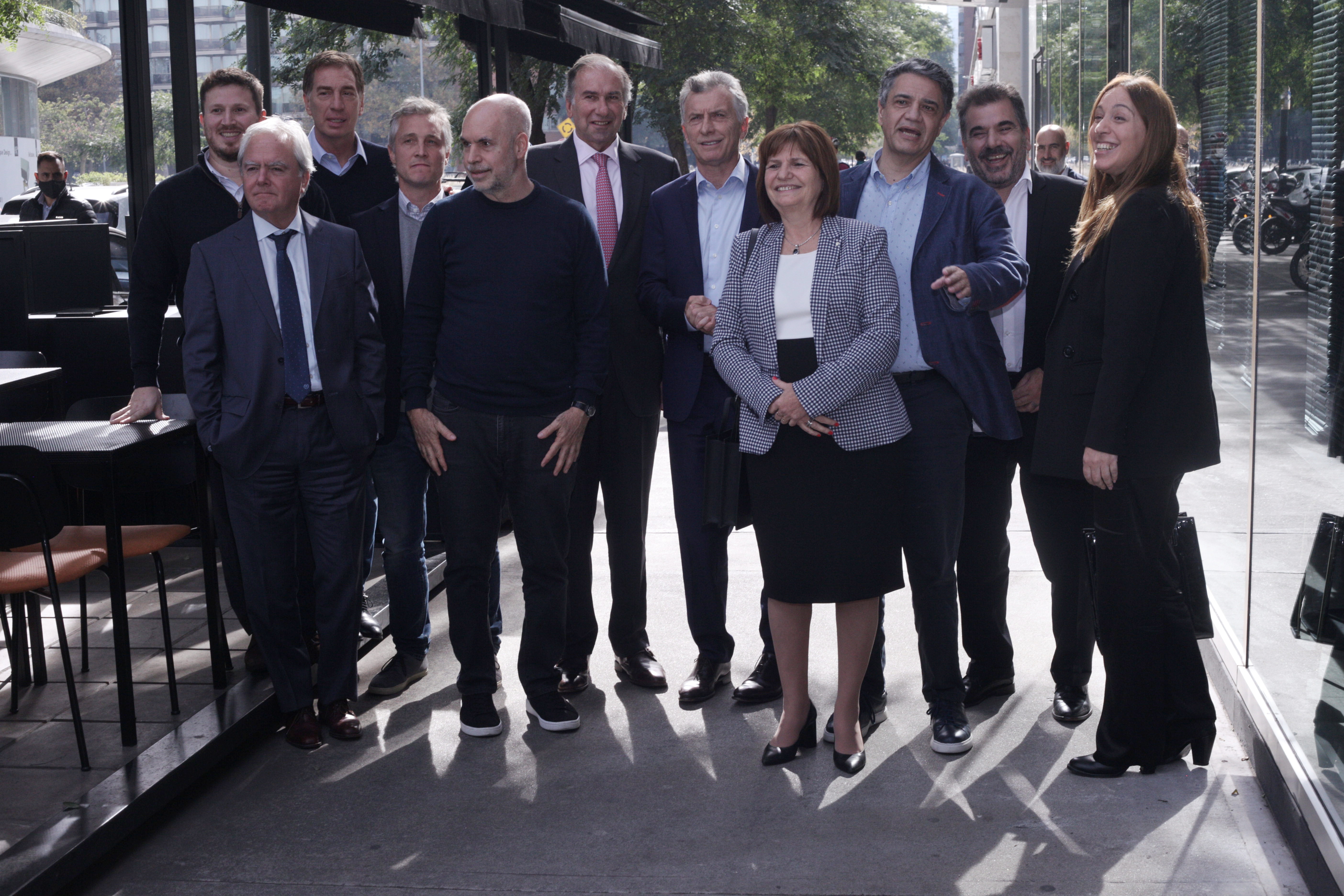 Los líderes del PRO, luego del almuerzo del lunes pasado