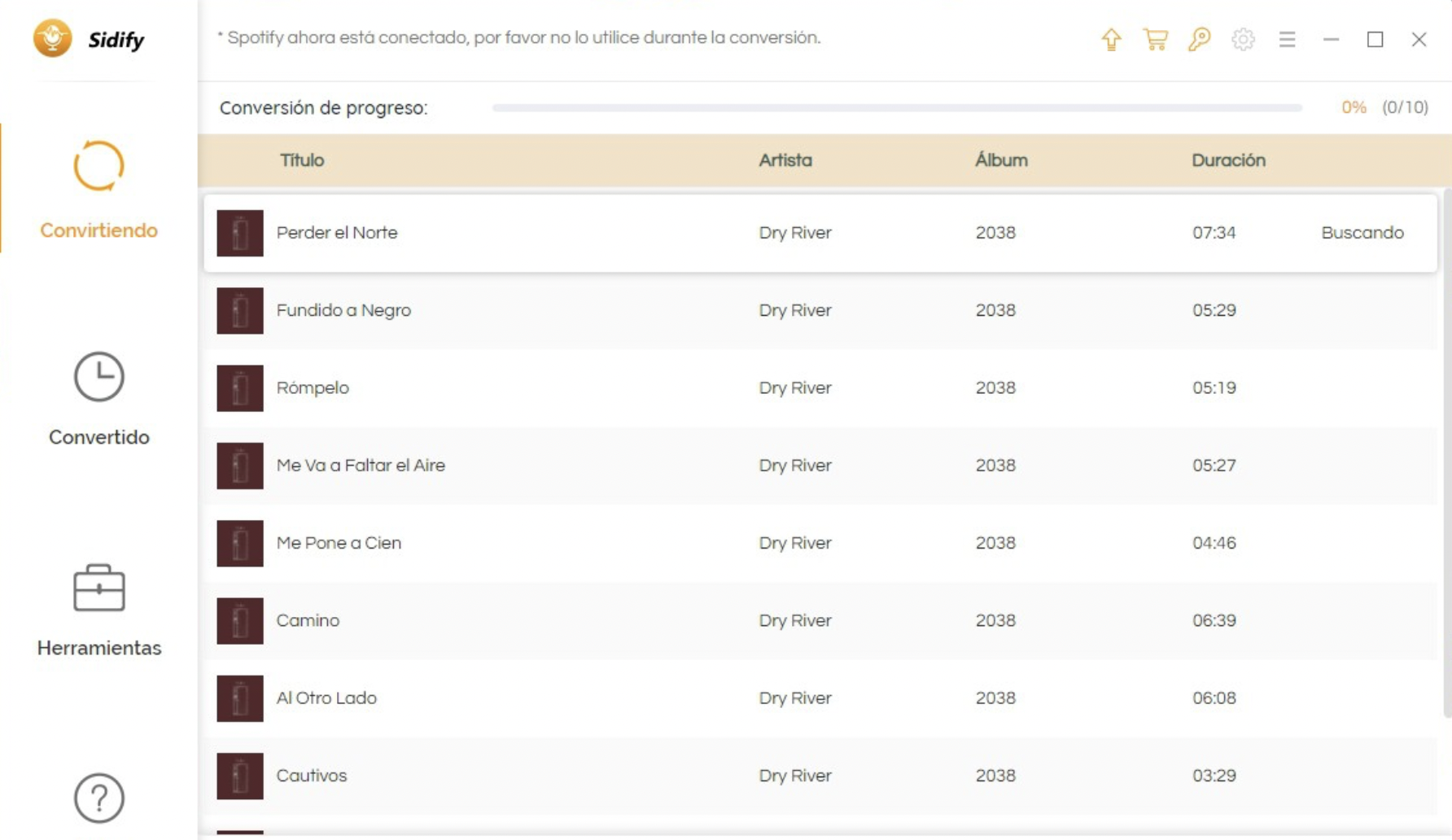 Canciones descargadas en Sidify Music Converter. (foto: excrak.com)