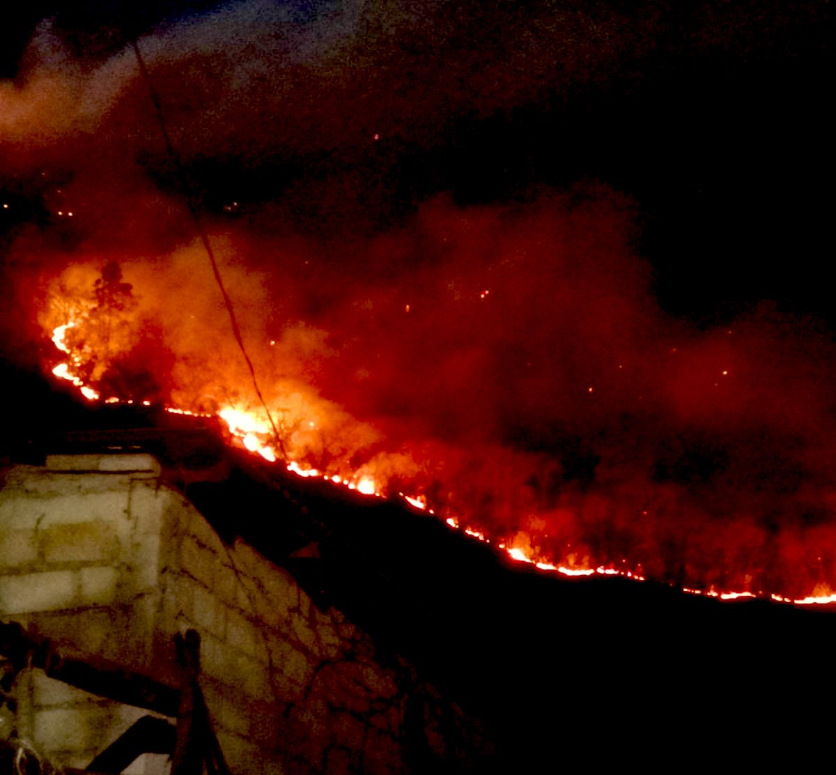 El titular de la Coesfo informó que brigadistas de la Sedena y la Guardia Nacional participan en el combato al incendio registrado en San Juan Acaltepec (Foto: Twitter@Aaron_Juarez)