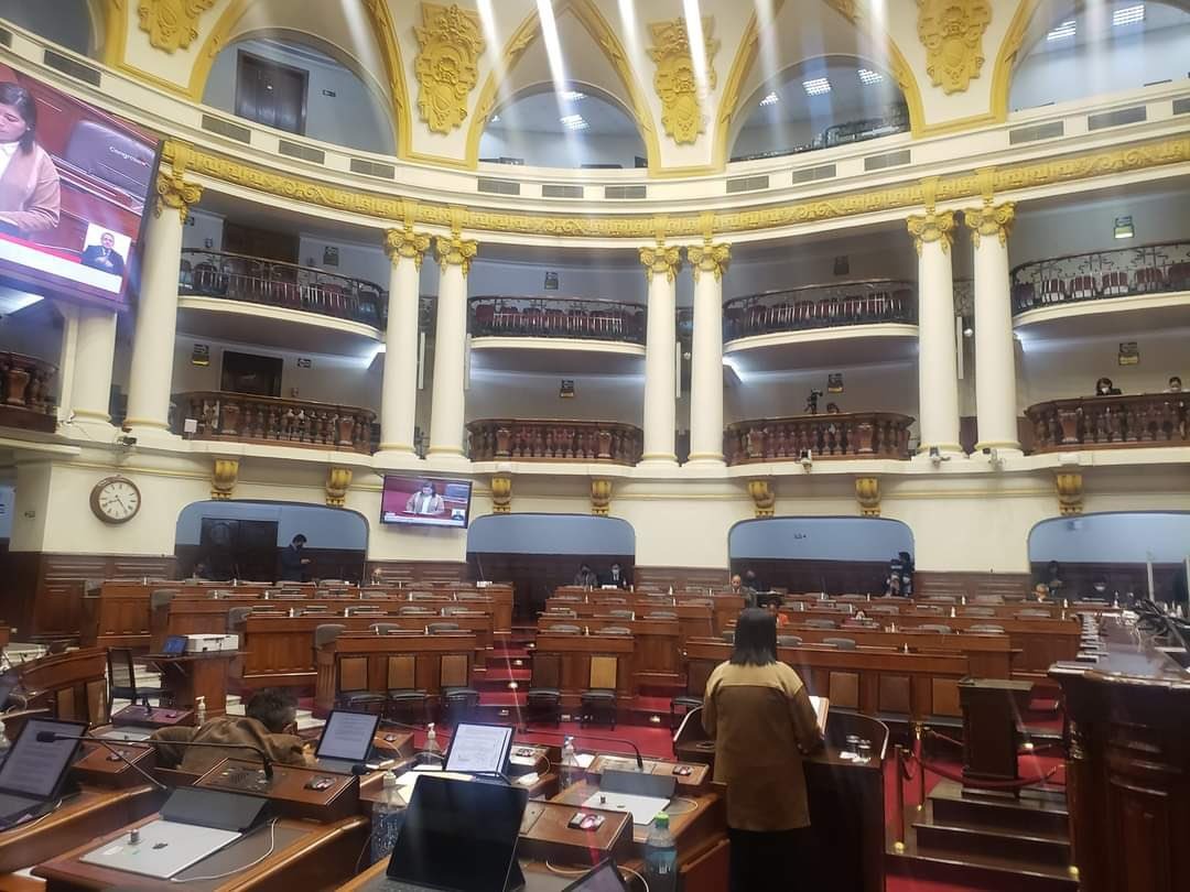 Así estaba el Congreso de la República durante la interpelación de la ministra Betssy Chávez.