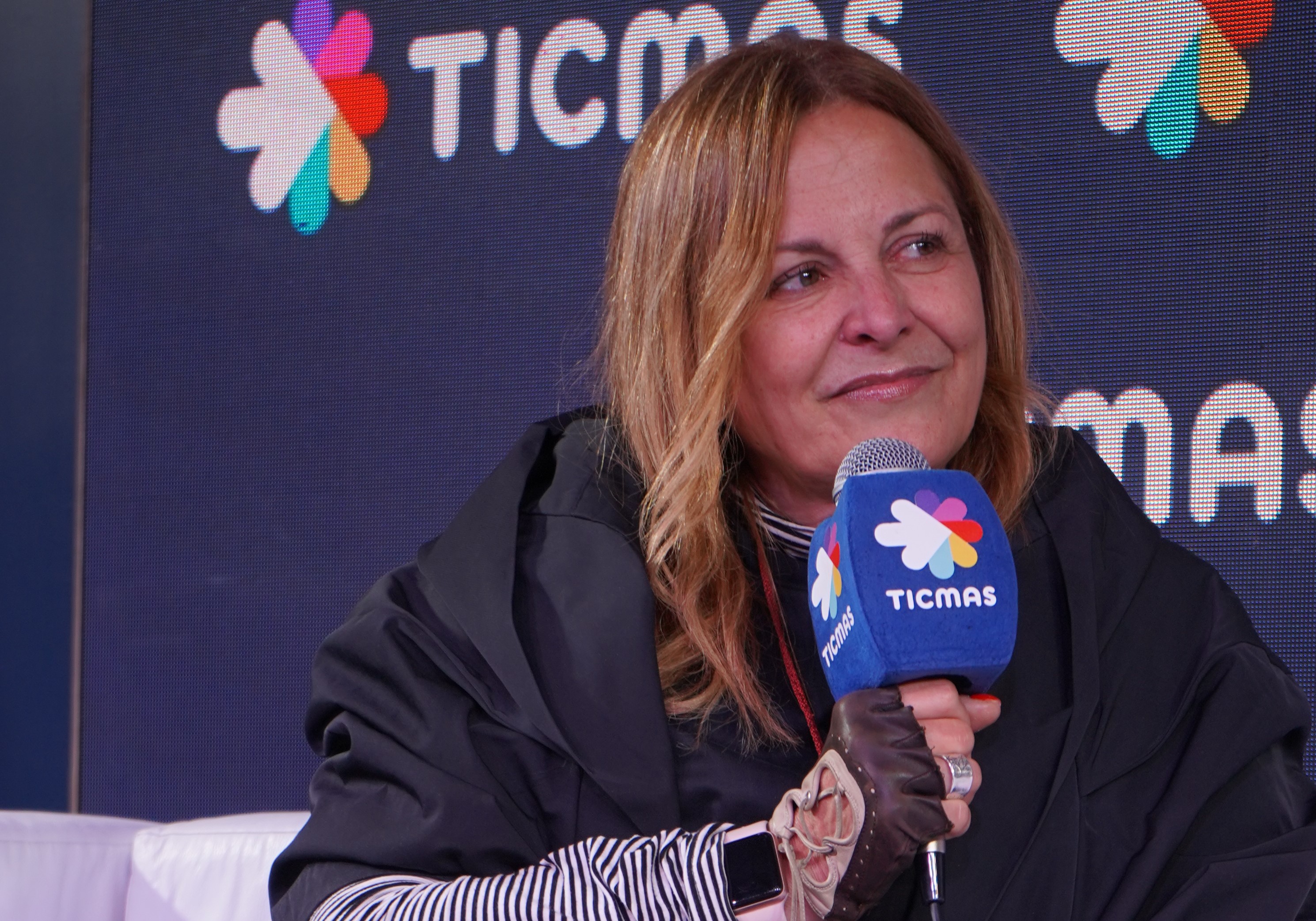 Imma Aguilar en el auditorio de Ticmas en la Feria del Libro