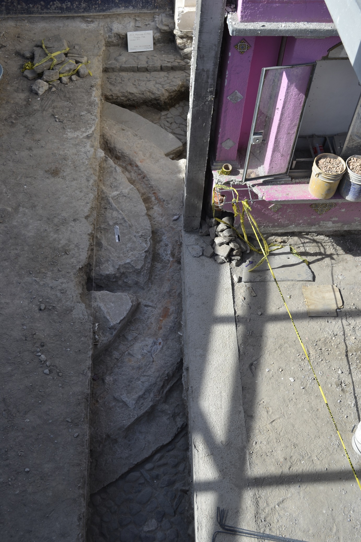 Vestigios hidráulicos de un canal de agua del siglo XIX. Foto: INAH