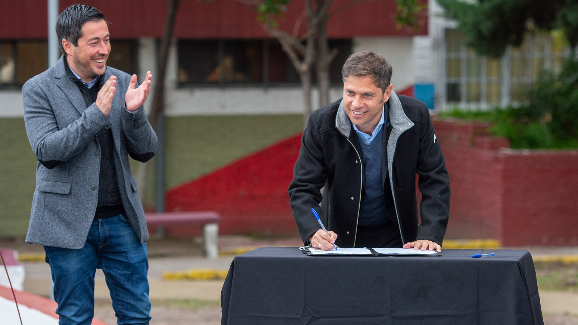 El gobernador bonaerense en Lanús, cuando reveló que revisaba balances de empresas
