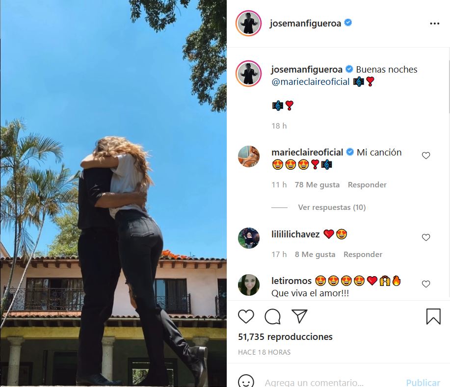 Marie Claire Harp apoya a José Manuel Figueroa (Foto: Captura de pantalla/Instagram)