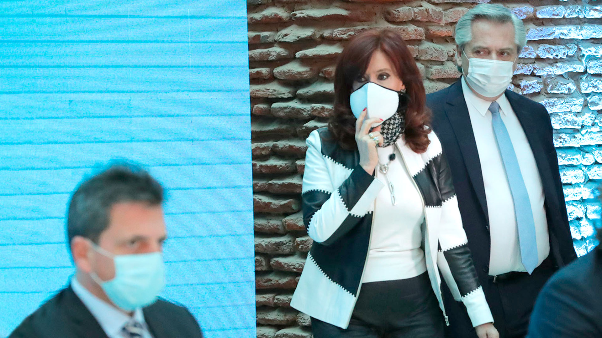 Cristina Kirchner, Alberto Fernández y Sergio Massa