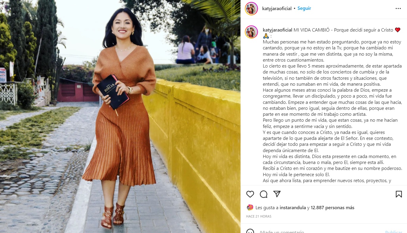 Katy Jara hace anunció en Instagram. (Foto: Instagram)