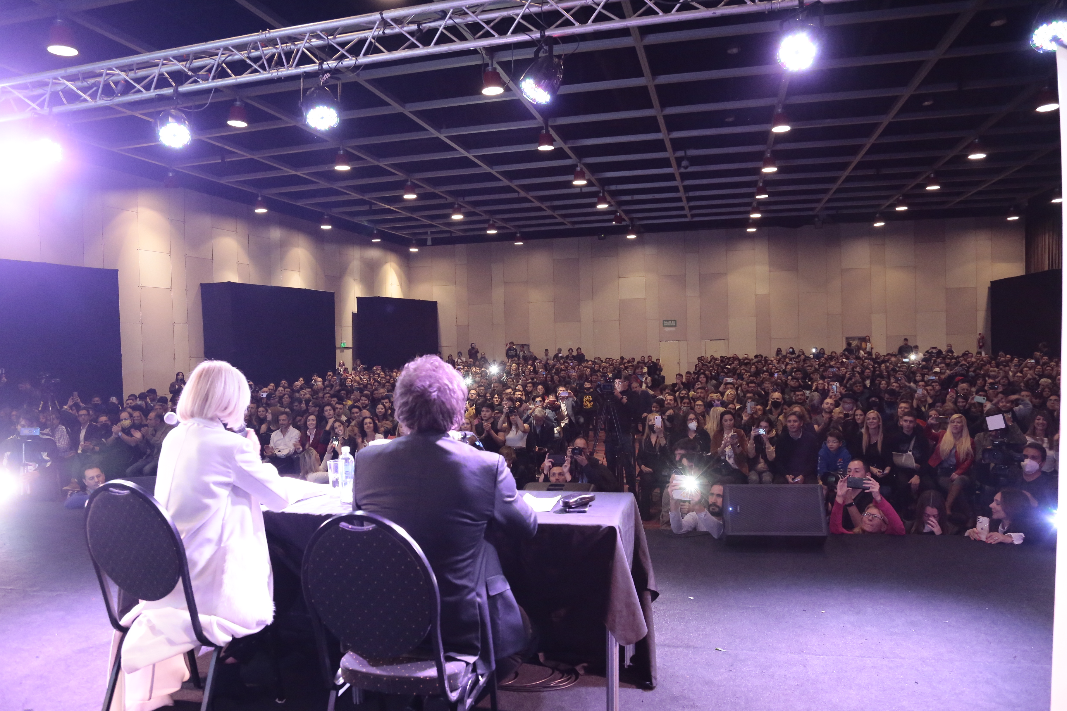 Seguidores. La presentación de Javier Milei.