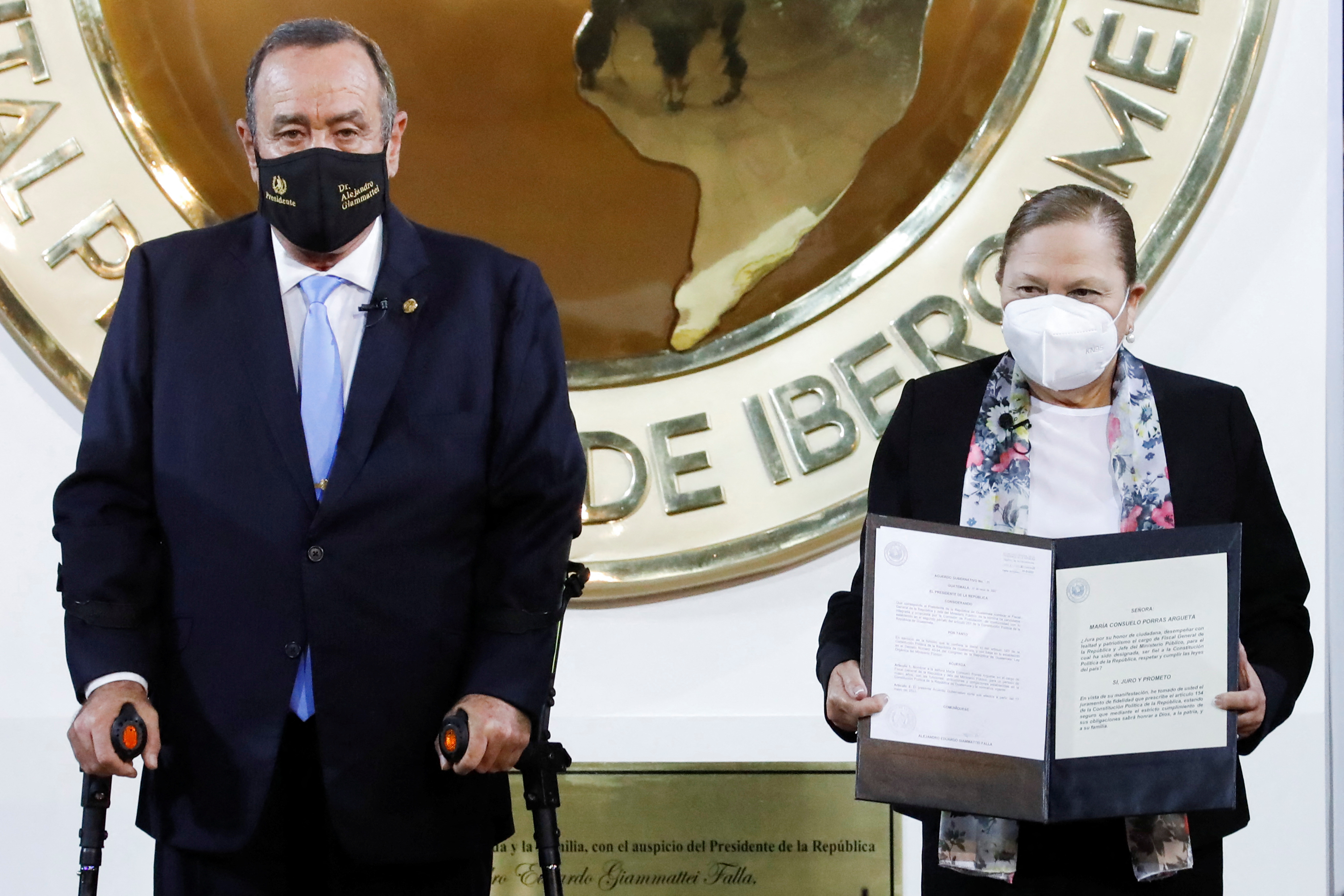 Maria Consuelo Porras juró por otros cuatro años como fiscal general de Guatemala (REUTERS/Luis Echeverria)