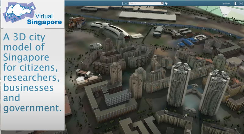 El desarrollo del gemelo digital de Singapur es un proyecto gubernamental para reducir el calor que genera la ciudad. (Imagen: gentileza Virtual Singapore).