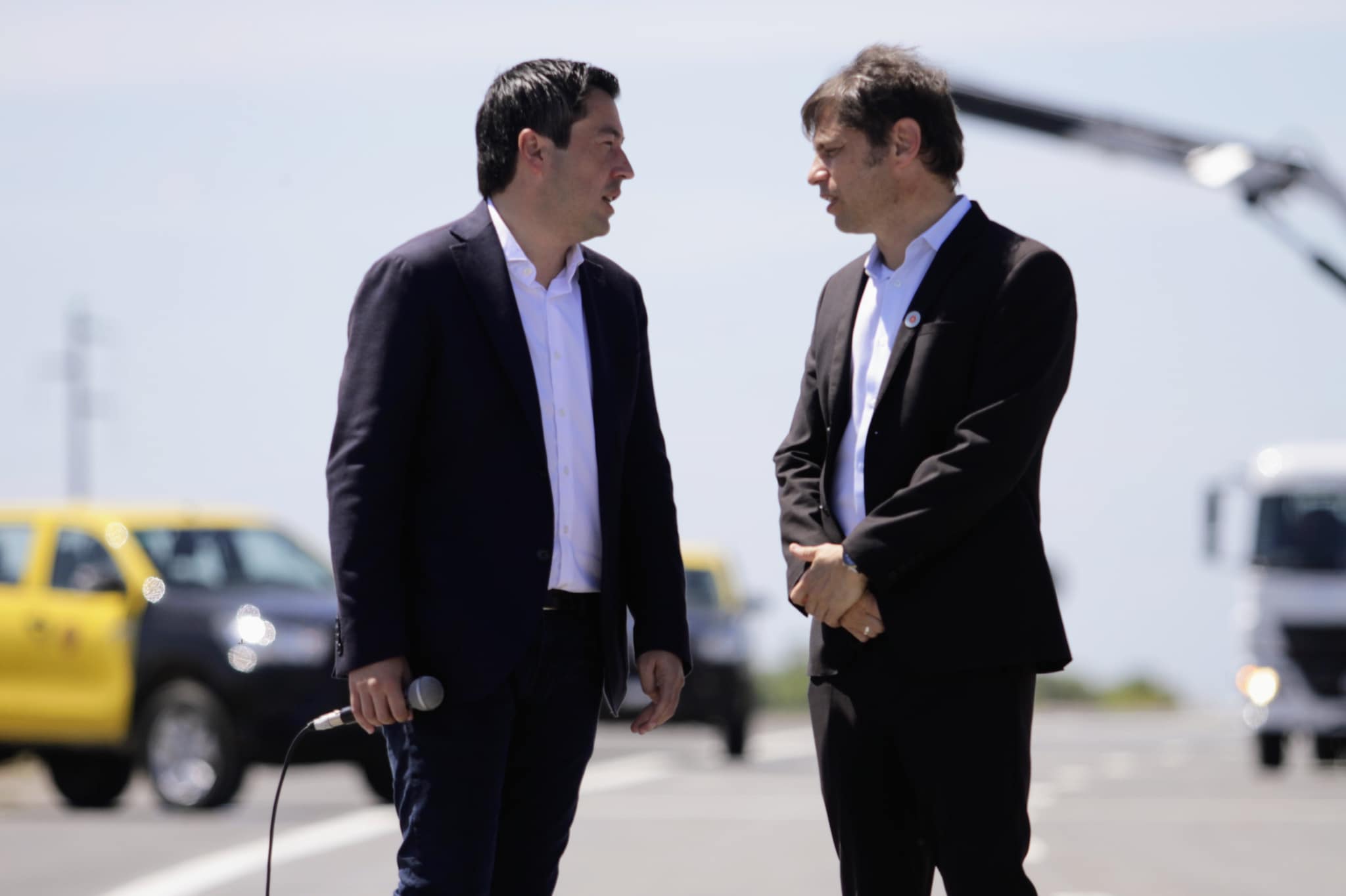 Nardini y el gobernador bonaerense, Axel Kicillof