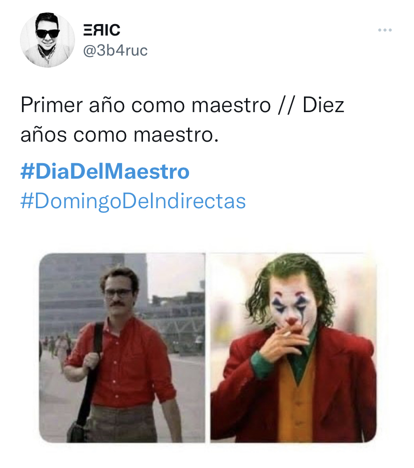 Usuarios en redes sociales felicitaron y festejaron el Día del Maestro con divertidos memes (Foto: Twitter / @3b4ruc)