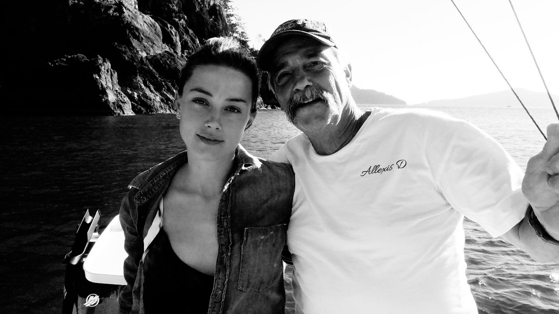 Amber Heard con su padre