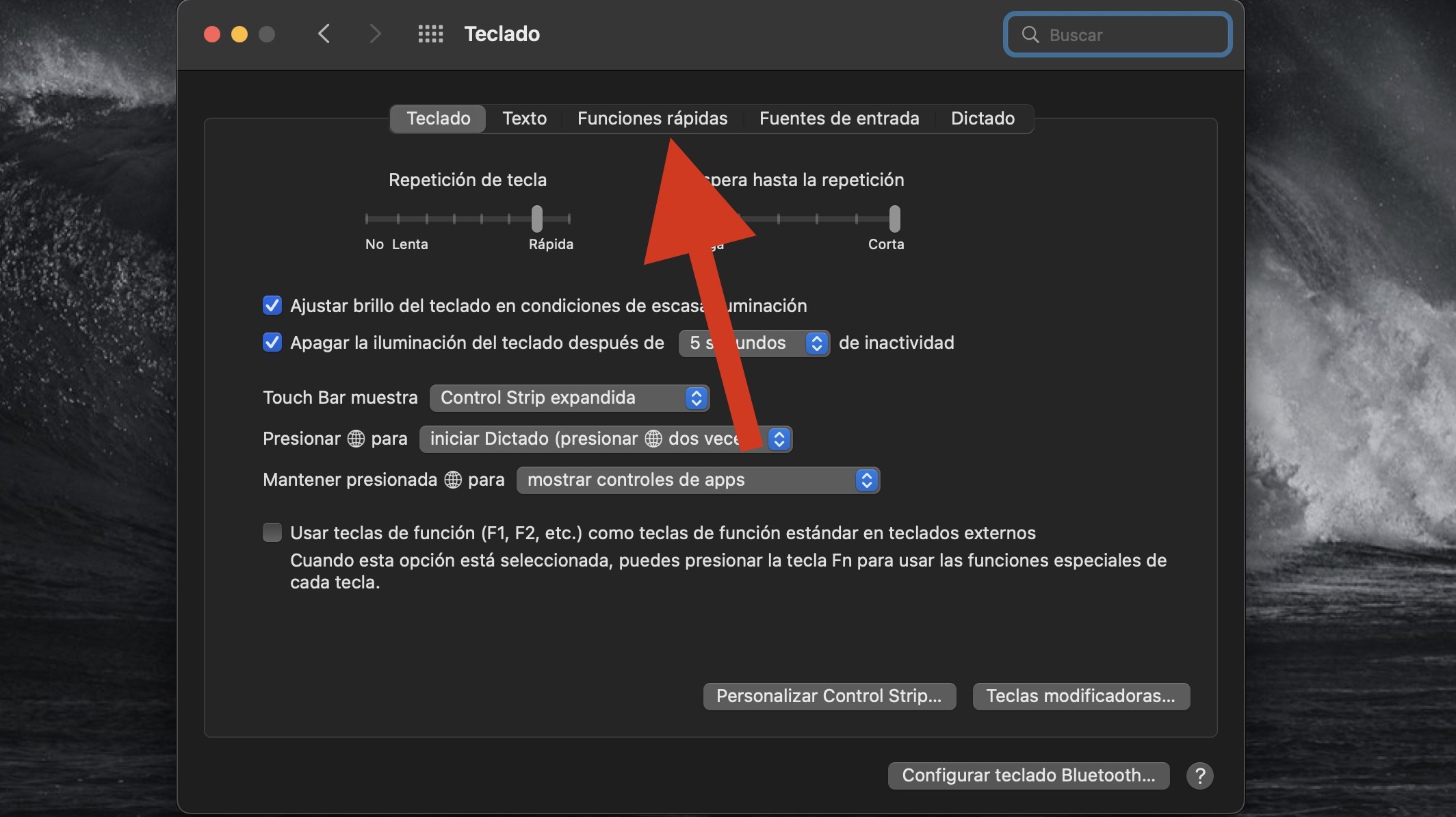 Personalizar atajos en un teclado de Mac. (foto: MacBook Pro/Jose Arana)