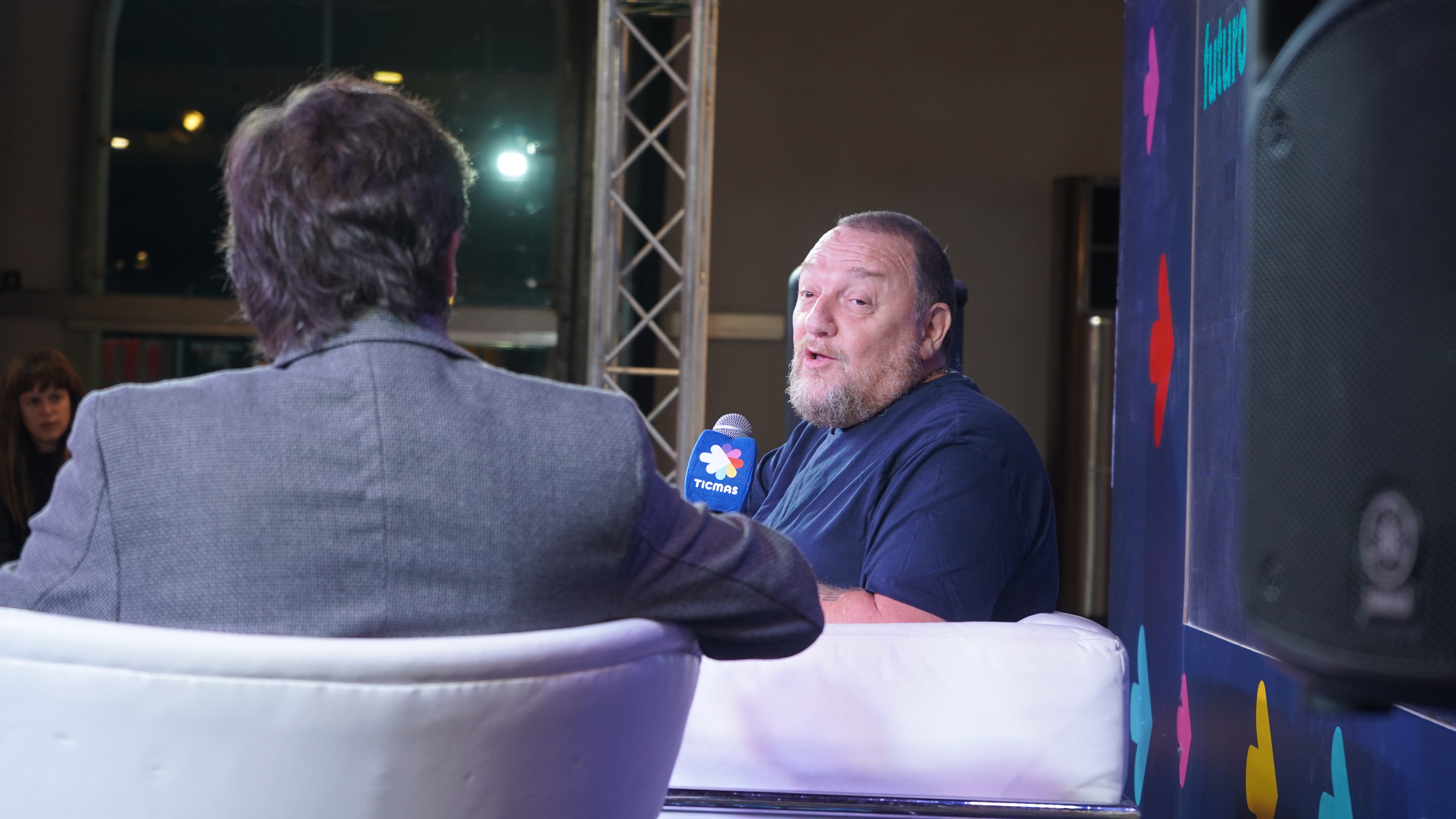 Mariano Narodowski en el auditorio de Ticmas en la Feria del Libro