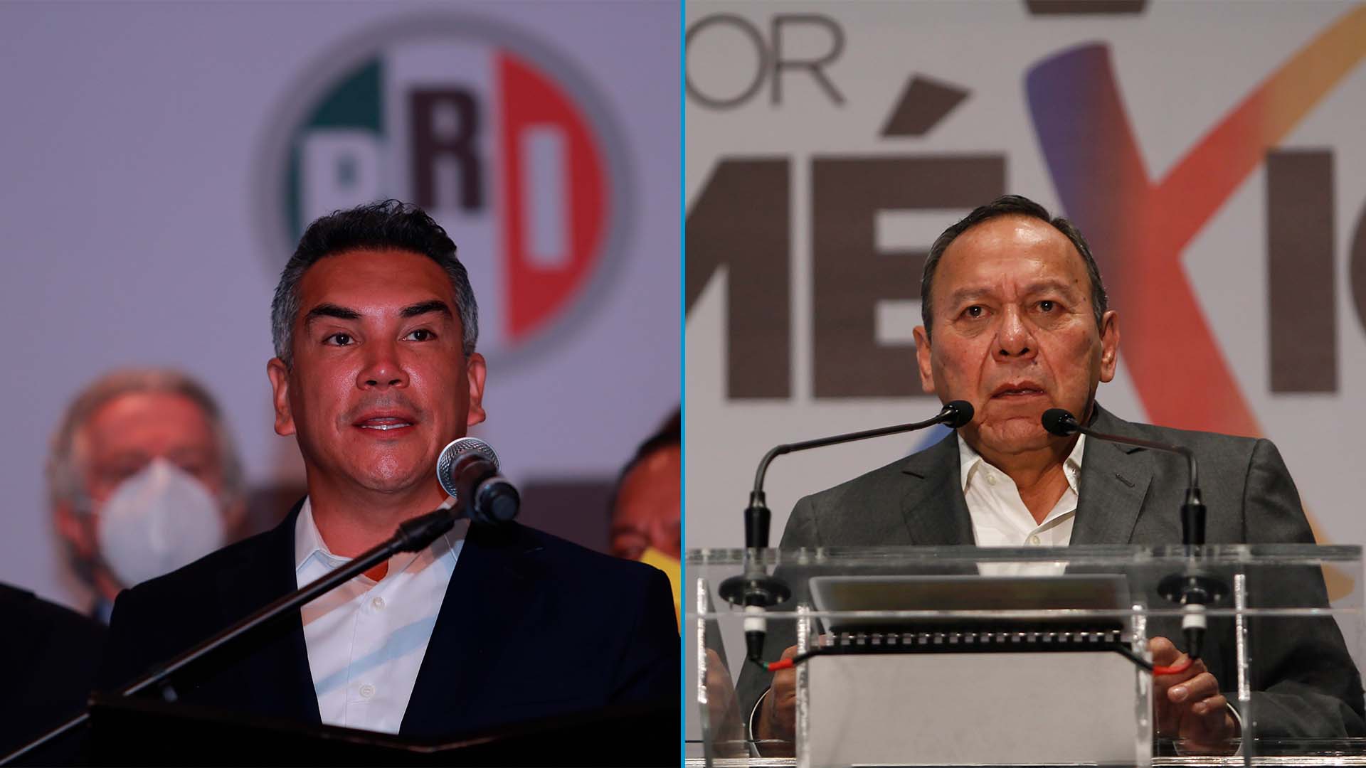Los líderes del bloque opositor se lanzaron contra AMLO por declarar que su gobierno cuida a integrantes del crimen organizado (Fotos: EFE/Infobae)