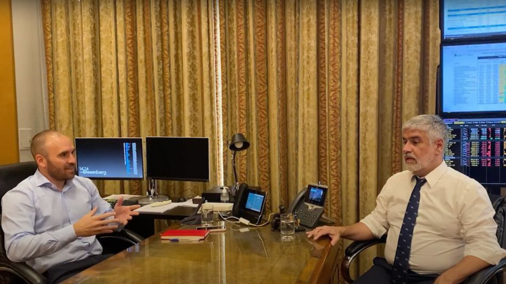 El ministro de Economía Martín Guzmán y el secretario de Comercio Interior Roberto Feletti