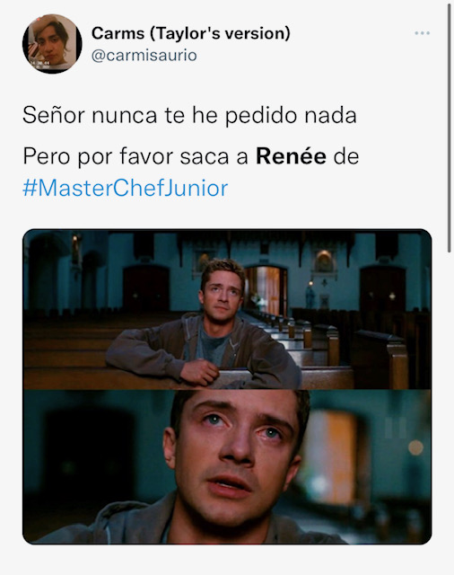 En redes sociales, usuarios pidieron la salida de la pequeña chef de 11 años del programa de televisión (Foto: Twitter / @carmisaurio)