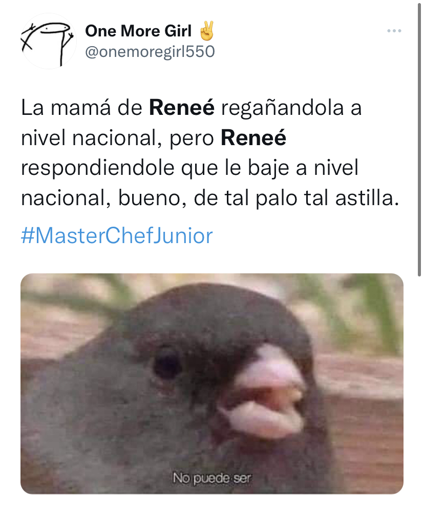 En redes sociales, usuarios pidieron la salida de la pequeña chef de 11 años del programa de televisión (Foto: Twitter / @onemoregirl550)