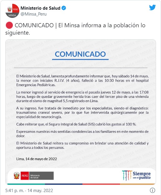 Comunicado oficial