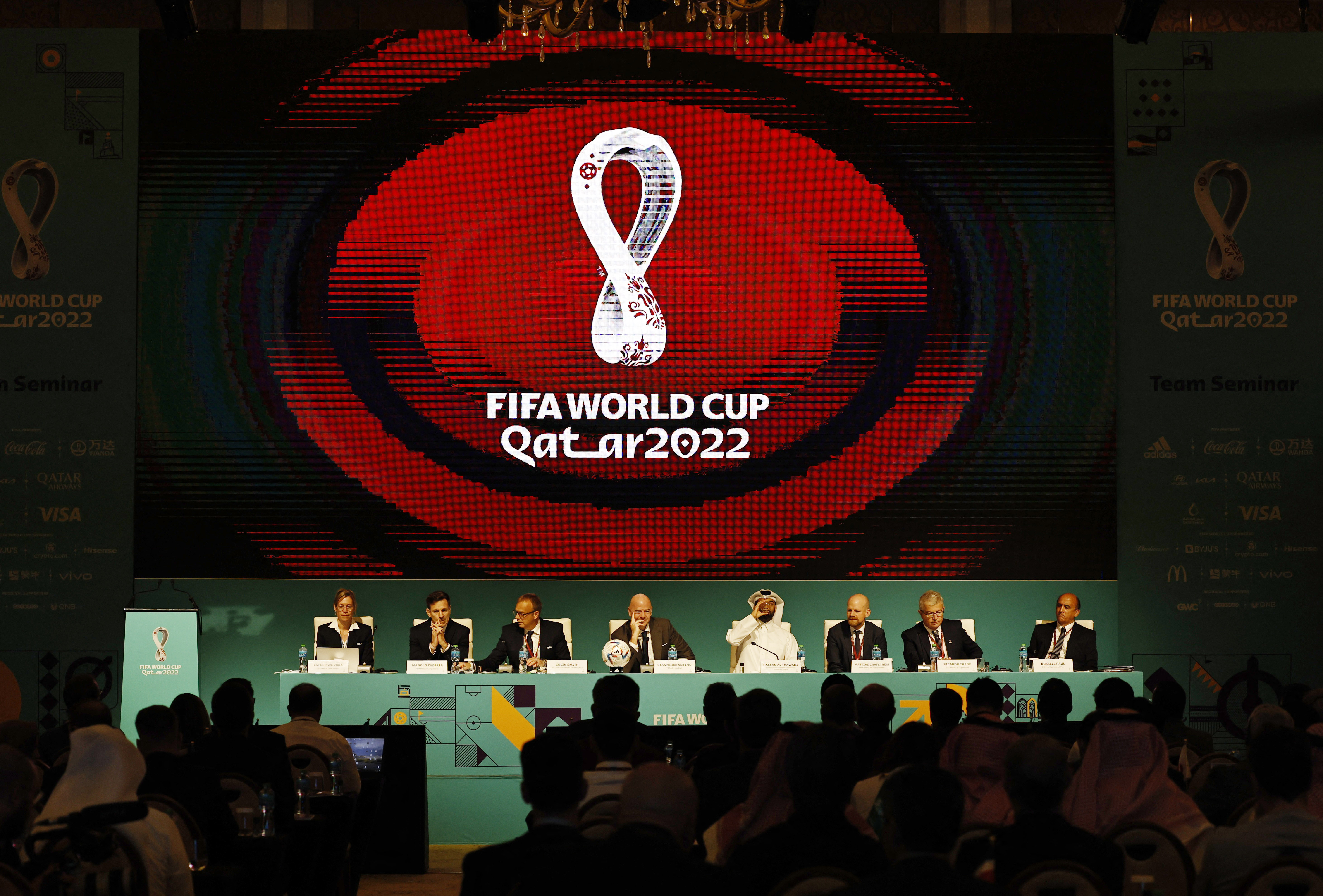 Soccer Football - World Cup - FIFA Teams Seminar - Kimpinsky Hotel, Doha, Qatar - April 1, 2022 General view during the FIFA Teams Seminar REUTERS/Hamad I Mohammed