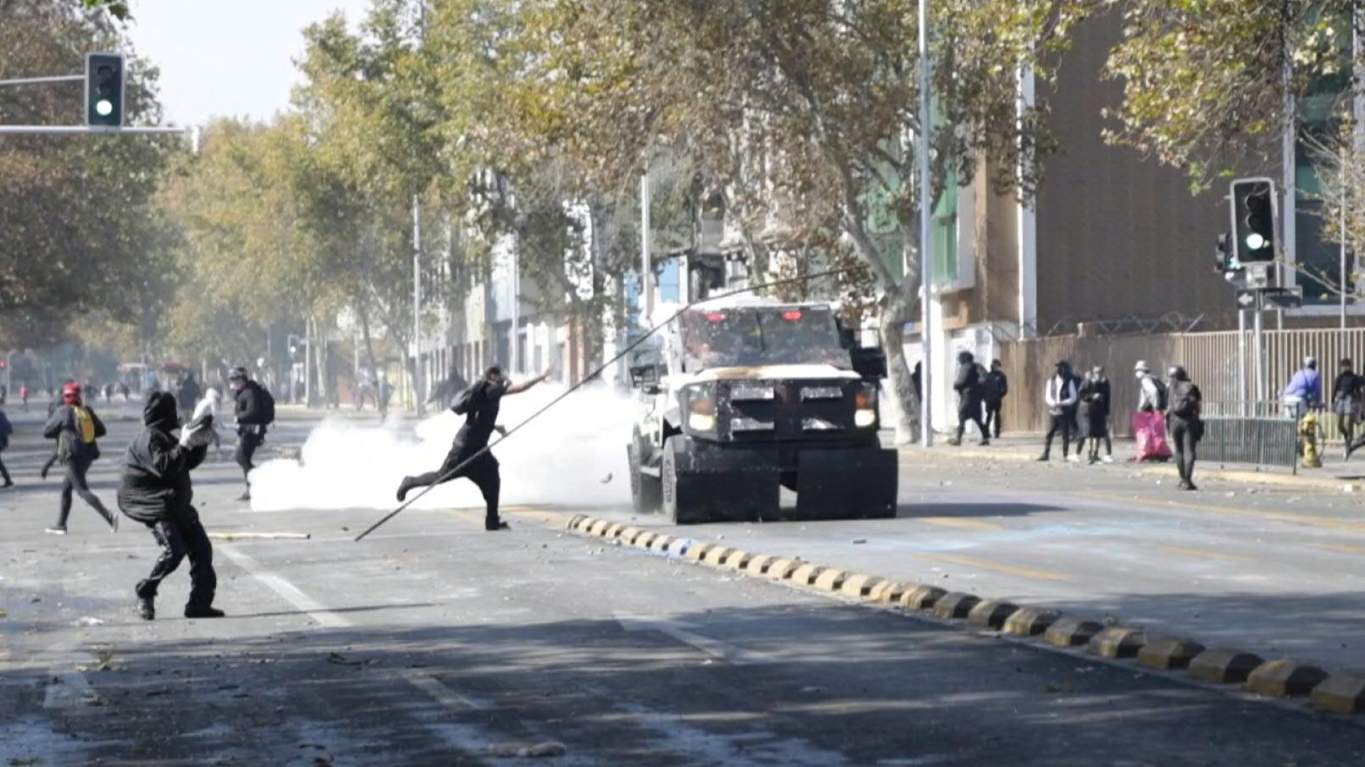 Los incidentes en las manifestaciones por el 1 de mayo en Chile