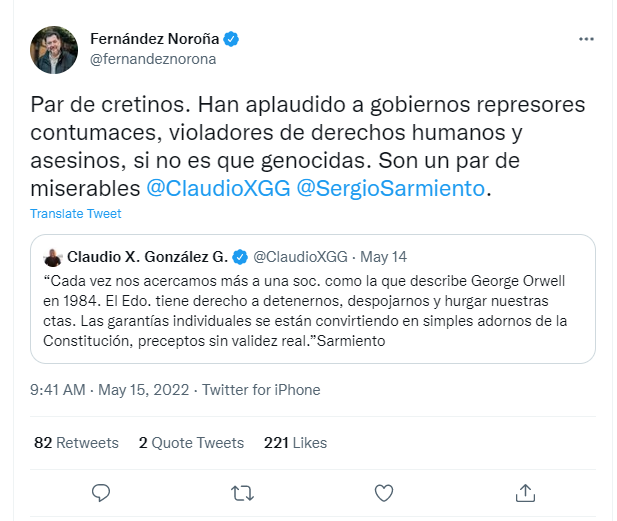 (Captura de pantalla/@fernandeznorona)
