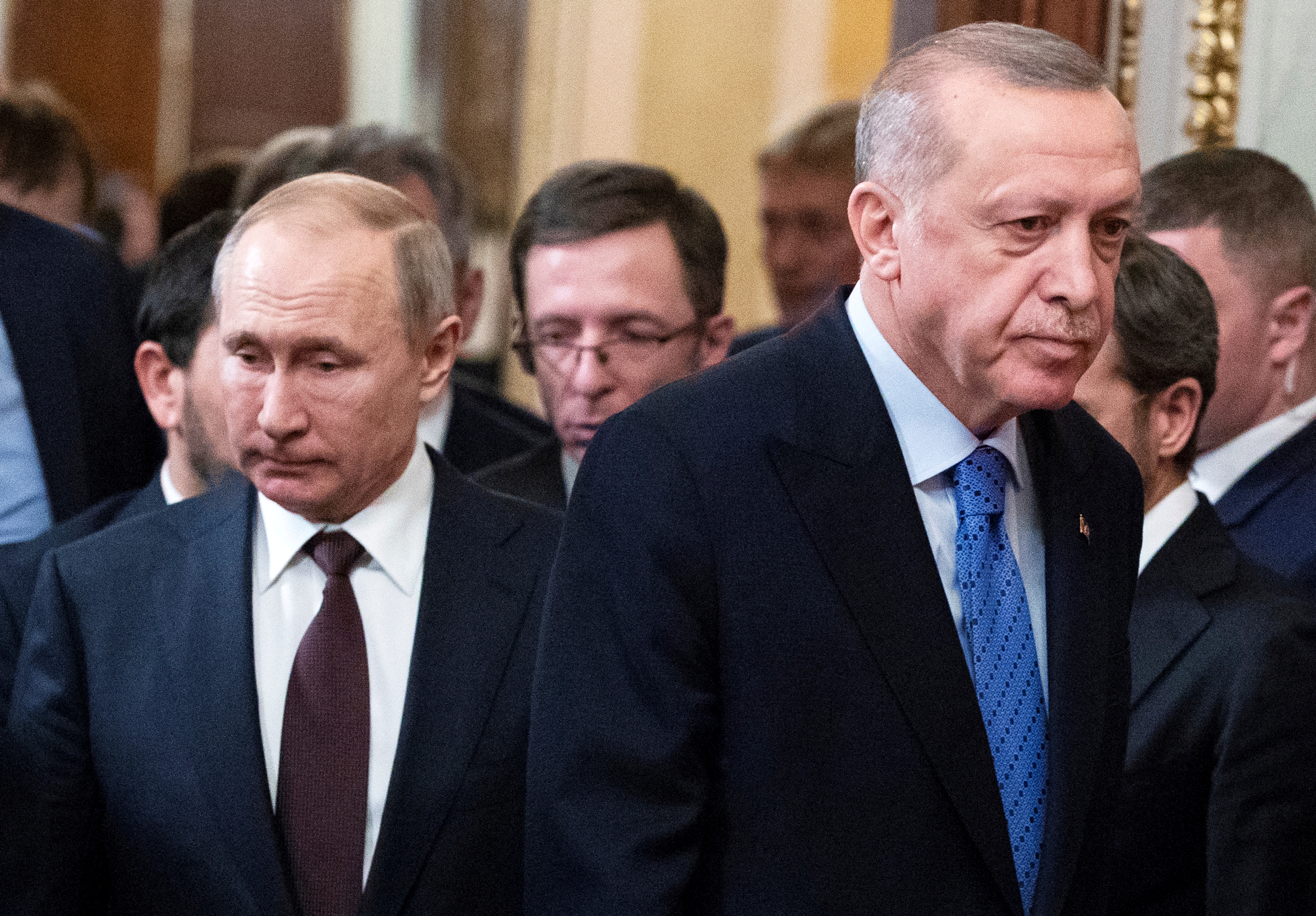 Imagen de archivo de Vladimir Putin junto a Tayyip Erdogan. Pavel Golovkin/Pool via REUTERS/File Photo