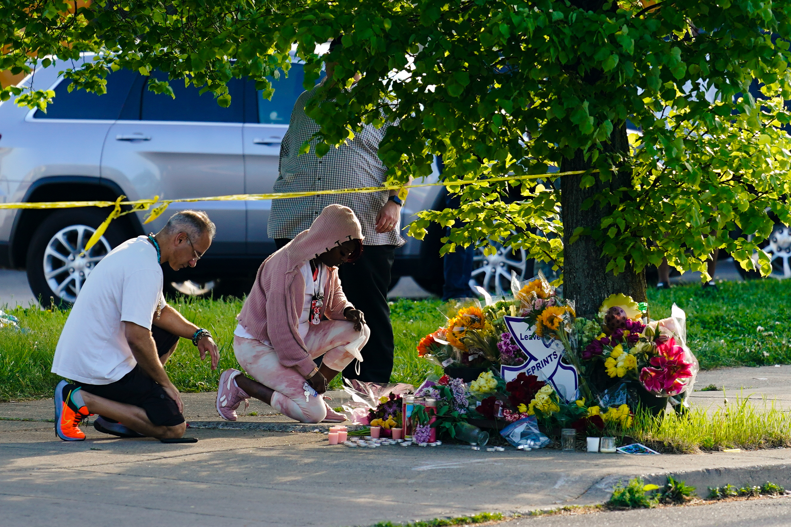 Escena de la masacre en Buffalo (AP Photo/Matt Rourke)