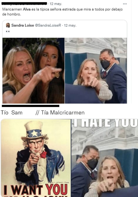 Memes de María del Carmen Alva. Fuente: Redes Sociales.