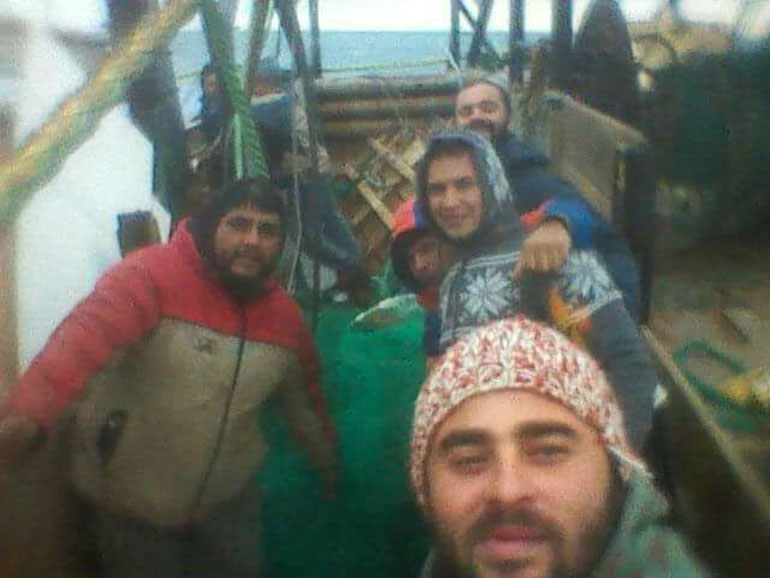 La tripulación del barco hundido